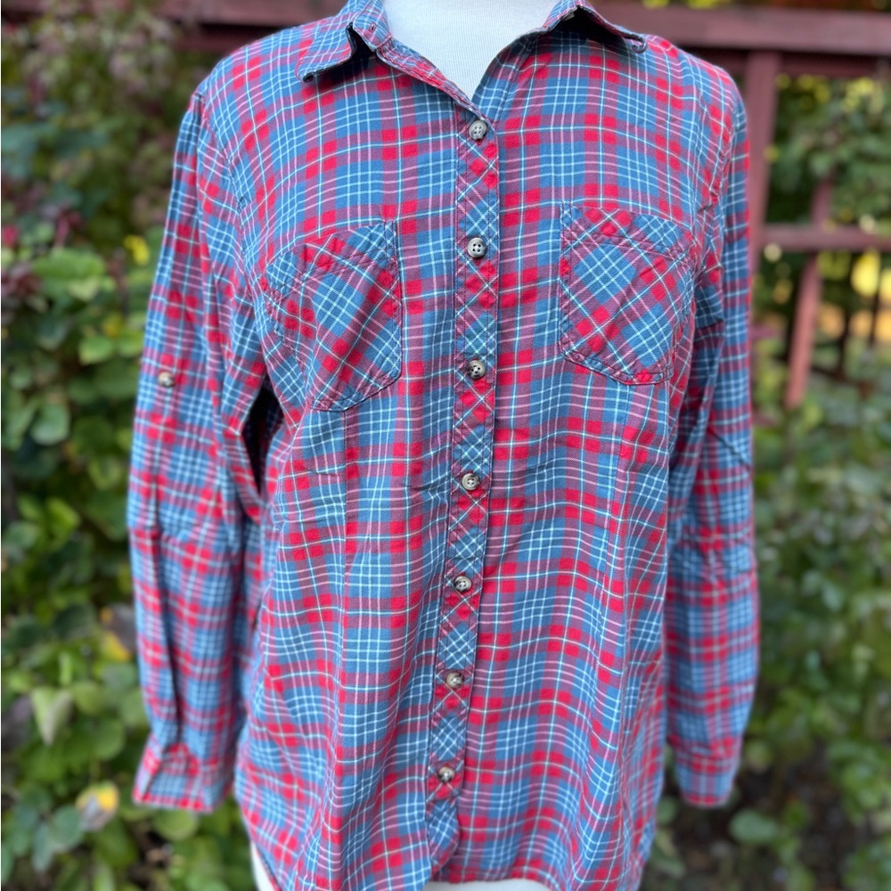 Vintage Red and Blue Plaid Shirt